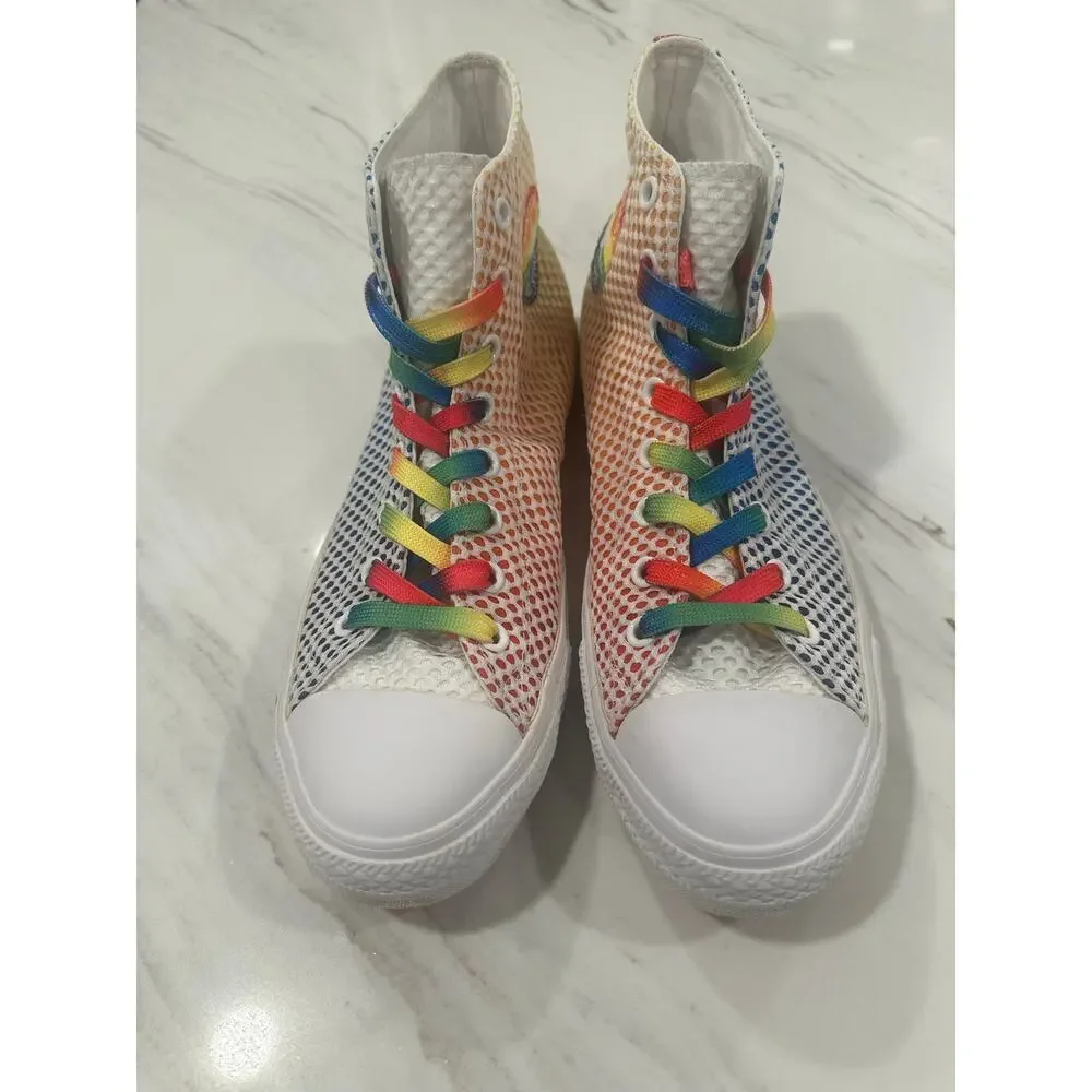 Converse Chuck Taylor All Star Pride Rainbow Mesh High Top 158404C Unisex 10.5